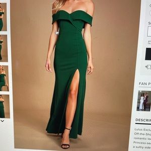 Emerald Green Formal Lulu Dress